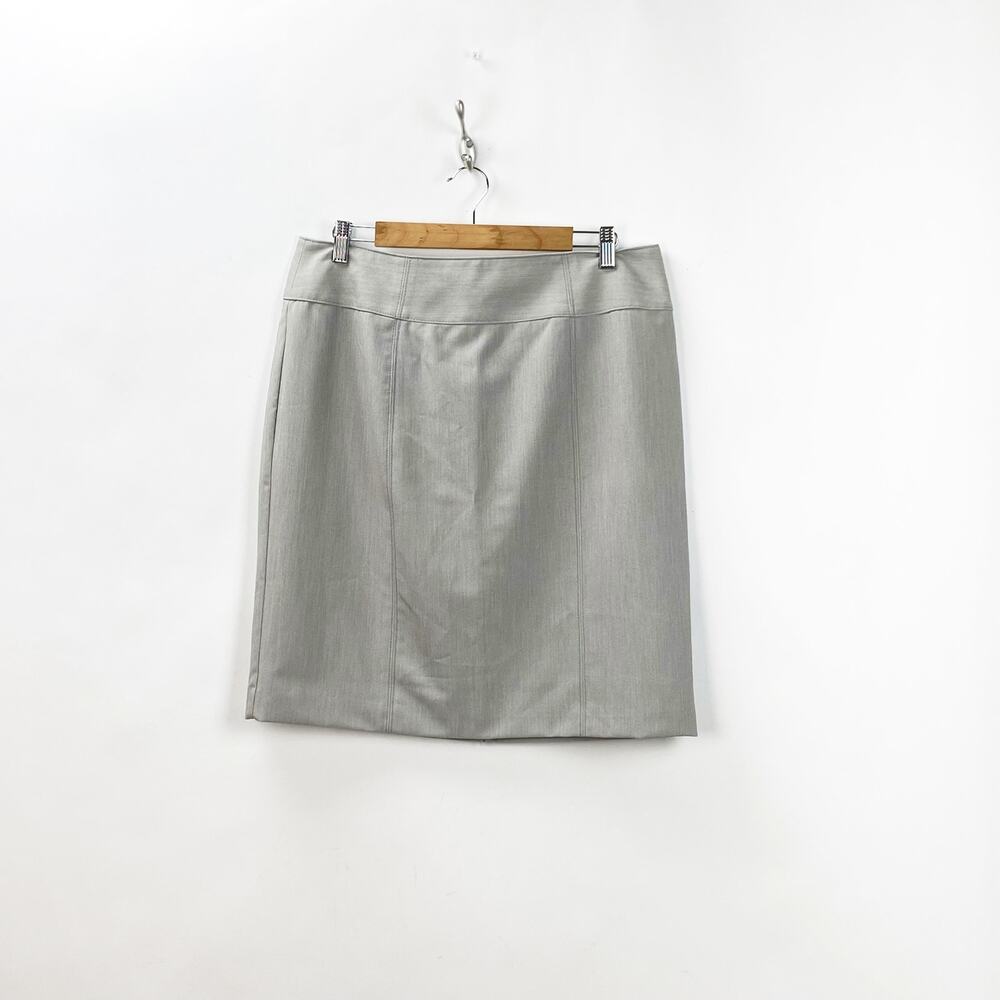 2/$30 Worthington 14 Womens Gray Taupe Career Straight Skirt